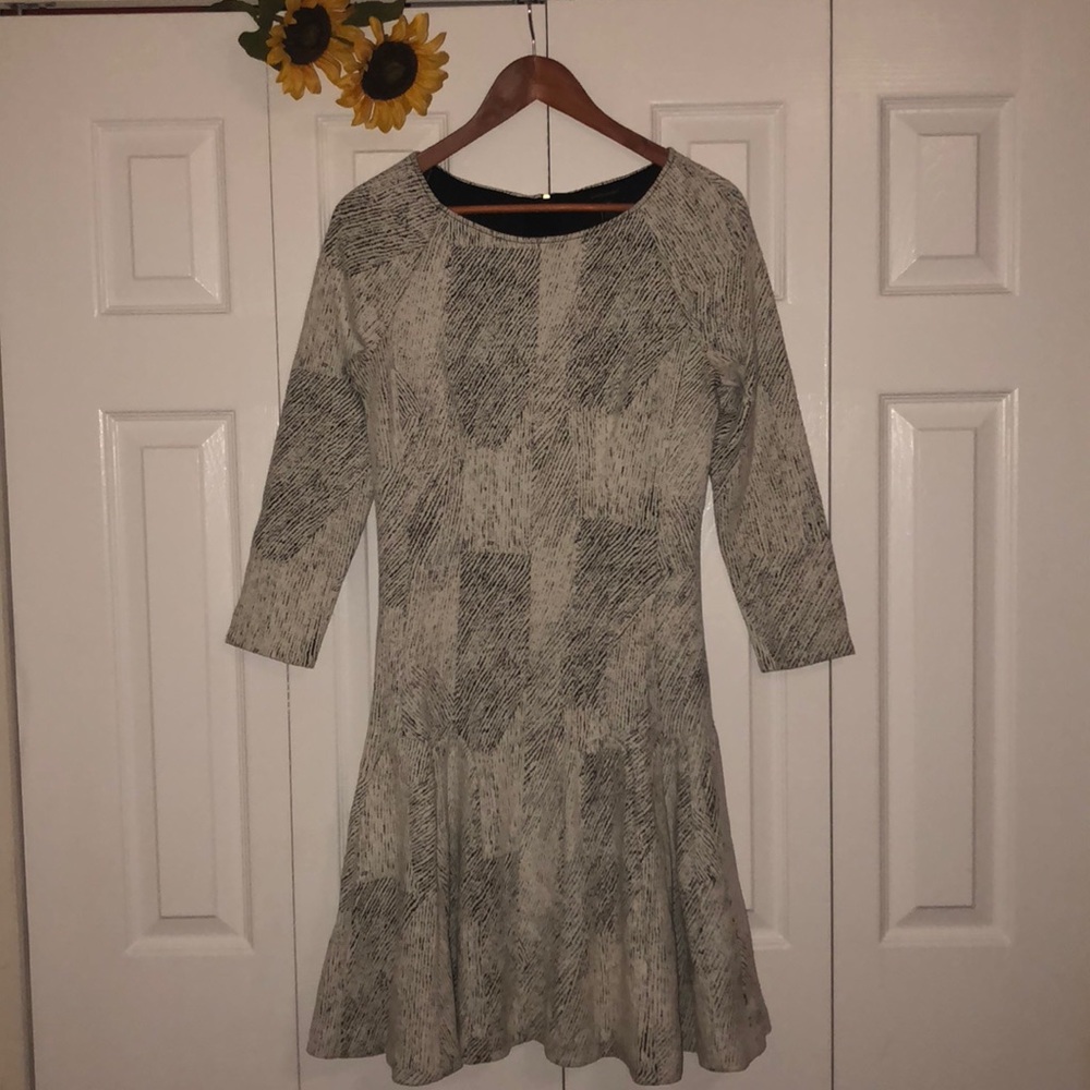Banana Republic Black & White Peplum Dress